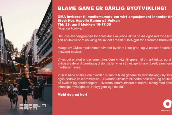 Medlemsmøte Arkitektur